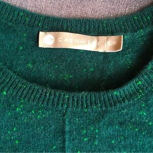 100% cashmere crew neck women's teal sweater